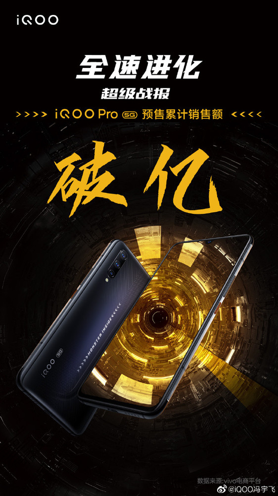 iQOO Pro 5G預售累計銷售額破億