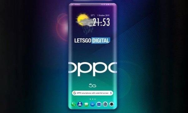 OPPO四向曲面屏幕專利烘托圖（圖源LETSGODIGITAL）
