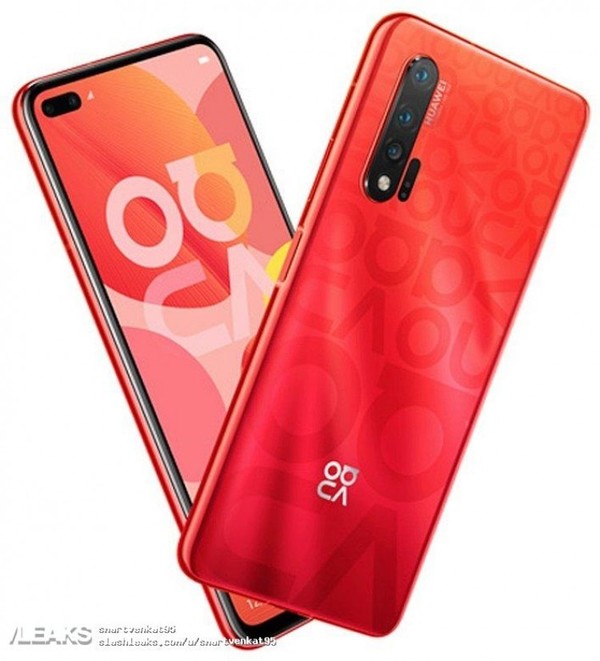 華為nova 6 5G版最新烘托圖曝光（圖源Slashleaks）