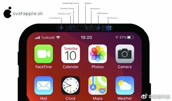 iPhone 12無劉海規劃（圖源網）