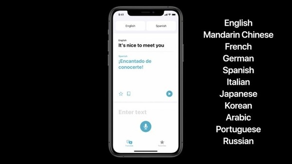 翻譯App支撐包含英文、中文、法語、德育、意大利語、西班牙語在內的多達11種語言